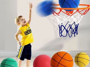 Silent High Density Foam Sports Ball Indoor Mute Basketball Soft Elastic Ball Children Sports Toy Games